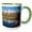 Green/White, variant on 3drose, Grand Tetons Reflecting in Beaver Pond, 11oz Mug