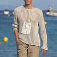 thumbnail image 4 of Men Mesh Top See Through Hollow-out Sexy Polyester Knitted Mesh Top, 4 of 5