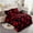Red & Black, variant on JML 3 Piece Queen Sherpa Fleece Bed Blanket Set,Heavy Thick Borrego Blanket 75"x83",5.7lb