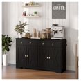 thumbnail image 2 of Kitchen Sideboard Cabinet, Farmhouse Buffet with Barn Doors, Black, 2 of 9