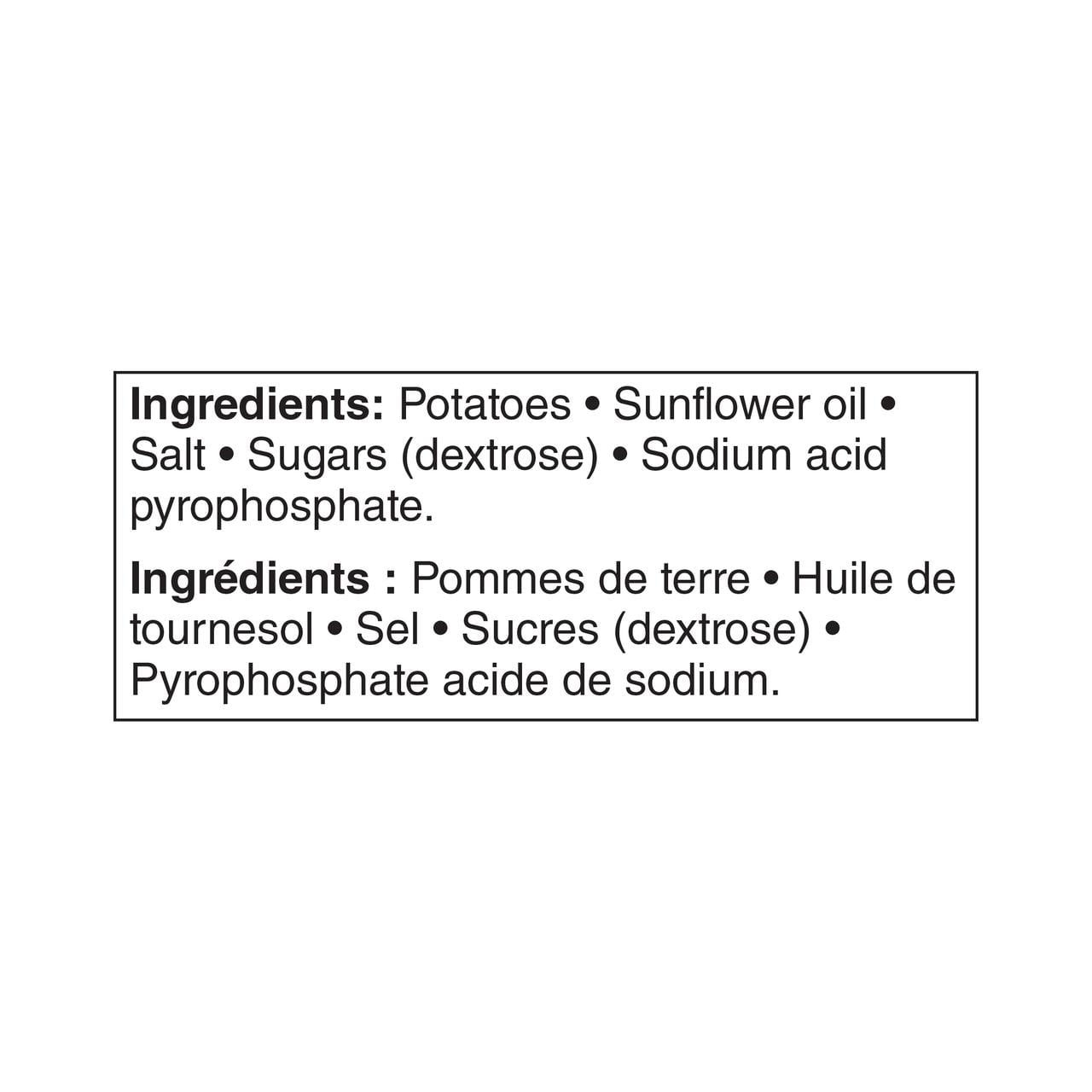 Great Value Straight Cut Frozen Fried Potatoes, 2 kg