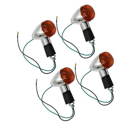 4-Pack Turn Signal Lights 10mm 12V Universal for Honda Suzuki Yamaha
