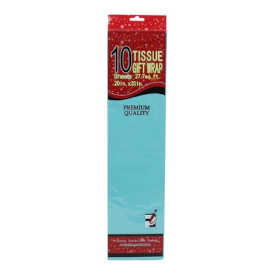 Aqua Gift - New 214080 Aqua Tissue Gift Wrap 10- Sheet Pack - 20X20 (12-Pack) Cheap Wholesale Discount Bulk Stationery Acne Wash