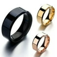 thumbnail image 3 of 8mm Blue/Gold/Rose Gold/Silver/Black Stainless Steel Ring Men/Women's Band Rings, 3 of 9