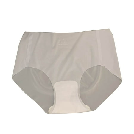 Scyoekwg Womens Underwear Cotton High Waisted Underwear Stretchy Comfort Solid Color Ladies Underpants Hipster Panties Knickers Underpants(White L)