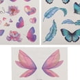 thumbnail image 3 of Unique Bargains 3 Pcs No Adhesive Fake Tattoos Butterfly Pattern Temporary Tatto for Adult Blue Green, 3 of 5