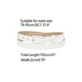 thumbnail image 3 of INSPIRE CHIC Thin Waist Belts for Women Rectangle Pin Buckle Skinny Leather Belt for Pants Dress, 3 of 4