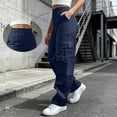 thumbnail image 2 of SwiftWear Women Cargo Pants High Waisted Elastic Waistband Straight Leg Trousers with Pockets Casual Hiking Pants, 2 of 9