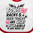 thumbnail image 4 of Inktastic Hunting Season Bows Racks & Deer Tracks Girls Baby Bib, 4 of 4