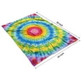 thumbnail image 4 of Rainbow Tie Dye Mandala Pattern Blanket,Comfortable Soft Flannel Throw Blanket,All Season,Warm Lightweight Blankets for Sofa Bed Couch Living Room Chair,40"x50", 4 of 4