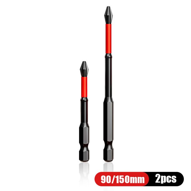Cabeza de lote de impacto antideslizante, Cruz magnética fuerte, tornillo de dureza de alto Torque, juego de brocas de Destornillador Ph2 impermeable, 25mm, 50mm, 65mm, 70mm, 90mm