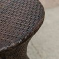 thumbnail image 4 of Outdoor Bistro Tables Wicker Side Table for Patio Garden Round Rattan Desk All Weather Brown, 4 of 7