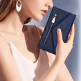 thumbnail image 7 of Wallet Case for Samsung Galaxy S22+ Plus (Not S22), Crossbody Neck Strap Lanyard Purse Handbag Shoulder Strap Cover with ID Card Holder Phone Case for Samsung Galaxy S22 Plus XK Blue, 7 of 7