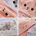 thumbnail image 3 of Lindo gato toalla de microfibra para el cabello para niños, 3 paquetes de toallas de secado de cabello de secado rápido turbante divertido toalla de pelo para mujeres niñas niños pelo largo rizado, 3 of 4