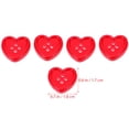 thumbnail image 4 of Hytrove Heart Button Red Plastic 50Pcs Diy Craft, 4 of 6
