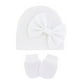 thumbnail image 5 of Conjunto de guantes y gorro para bebé, gorro grueso y cálido para bebé de doble capa, gorro con forma de lazo para otoño e invierno, gorro fetal para bebé, 5 of 5