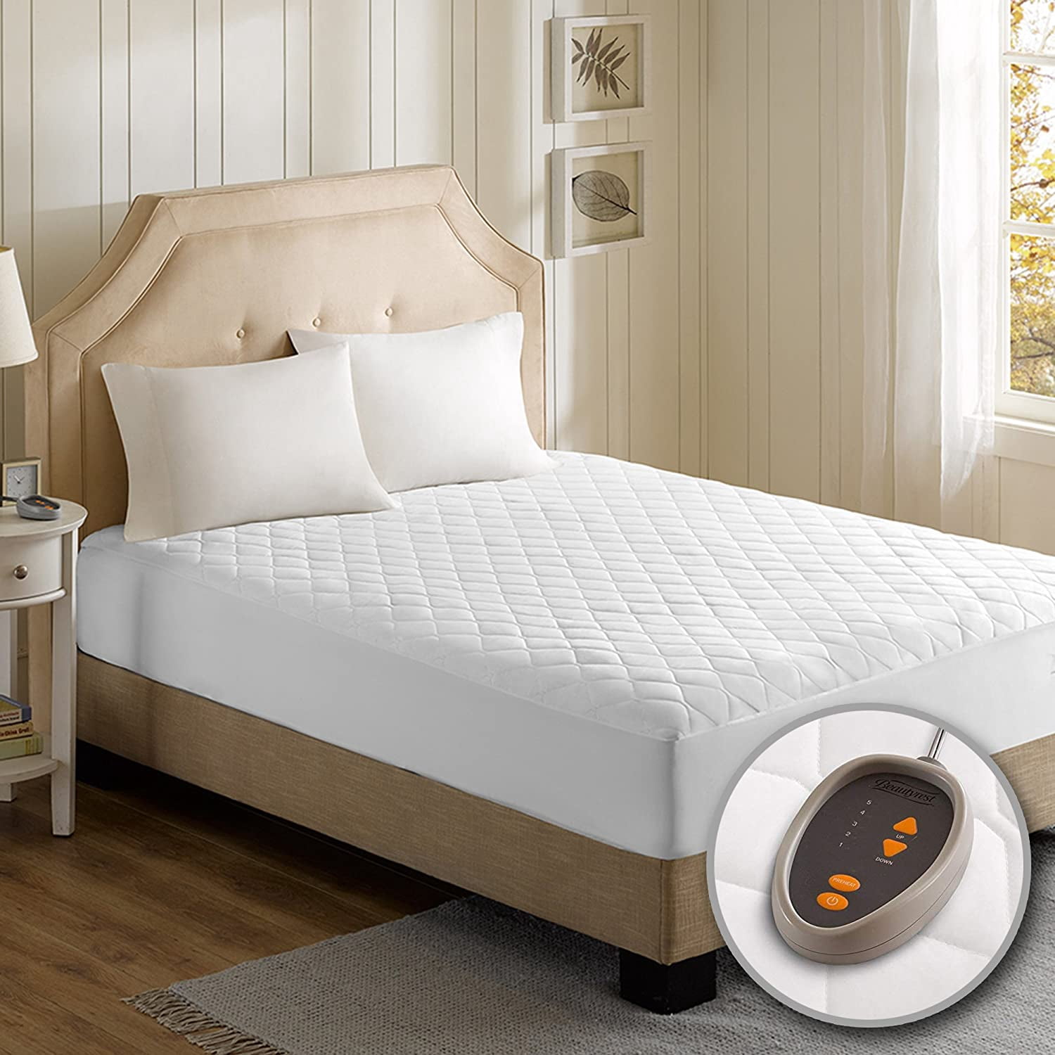 MANXING Cotton Blend Heated Mattress Pad Secure Comfort Technology - Luxury  Quilted Electric Mattress Pad with Deep Pocket - 5-Setting Heat  Controllers, Twin XL , White - Walmart.com