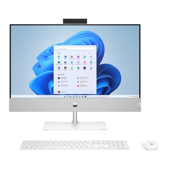 Restored HP 24-CA2000 23.8" FHD IPS Intel Core i7-13700T 1.4 GHz 16GB DDR4 512GB SSD Intel UHD Graphics 770 Windows 11 Home All-in-One Desktop, White