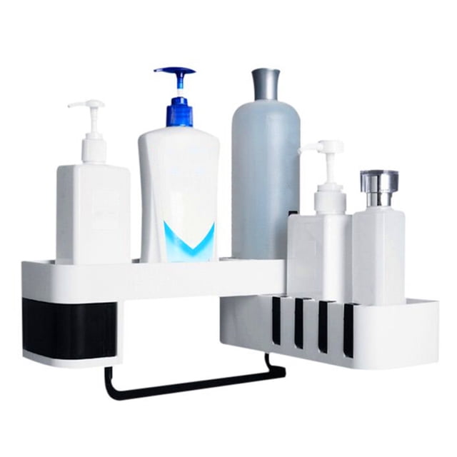 Amdohai Bathroom Corner Shelf No Drilling Wall-mounted Storage Rack Holder Cabinets
