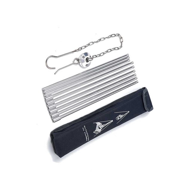 Soidarity Trípode para utensilios de cocina, soporte para olla, aleación de aluminio, tres secciones, mano de obra fina, tamaño compacto, carpas