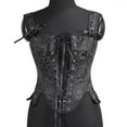 thumbnail image 2 of Jsaierl Corset Tops for Women Plus Size Lace Up Steampunk Renaissance Corset Push Up Bodysuit Corsets Going Out Bustier Shapewear, 2 of 9