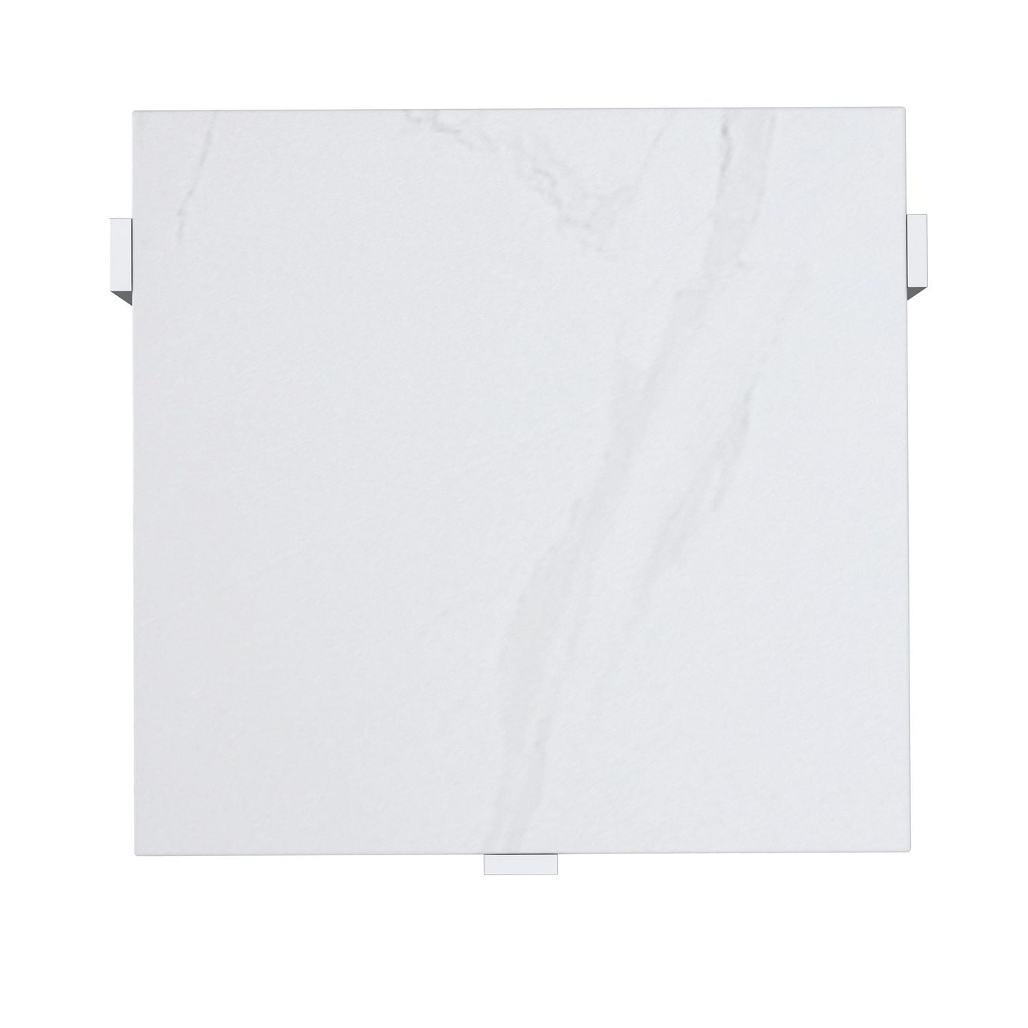 Table d'Appoint Contemporaine en Métal et Verre - Argent