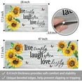 thumbnail image 2 of Sunflower Farmhouse Kitchen Rugs 0.4 Inch Thick Anti Fatigue Cushioned Kitchen Mat Set of 2 Non Skid Washable Memory Foam Kitchen Mats for Standing, Laundry, Office, 17.3x28+17.3x47 Inch, 2 of 6
