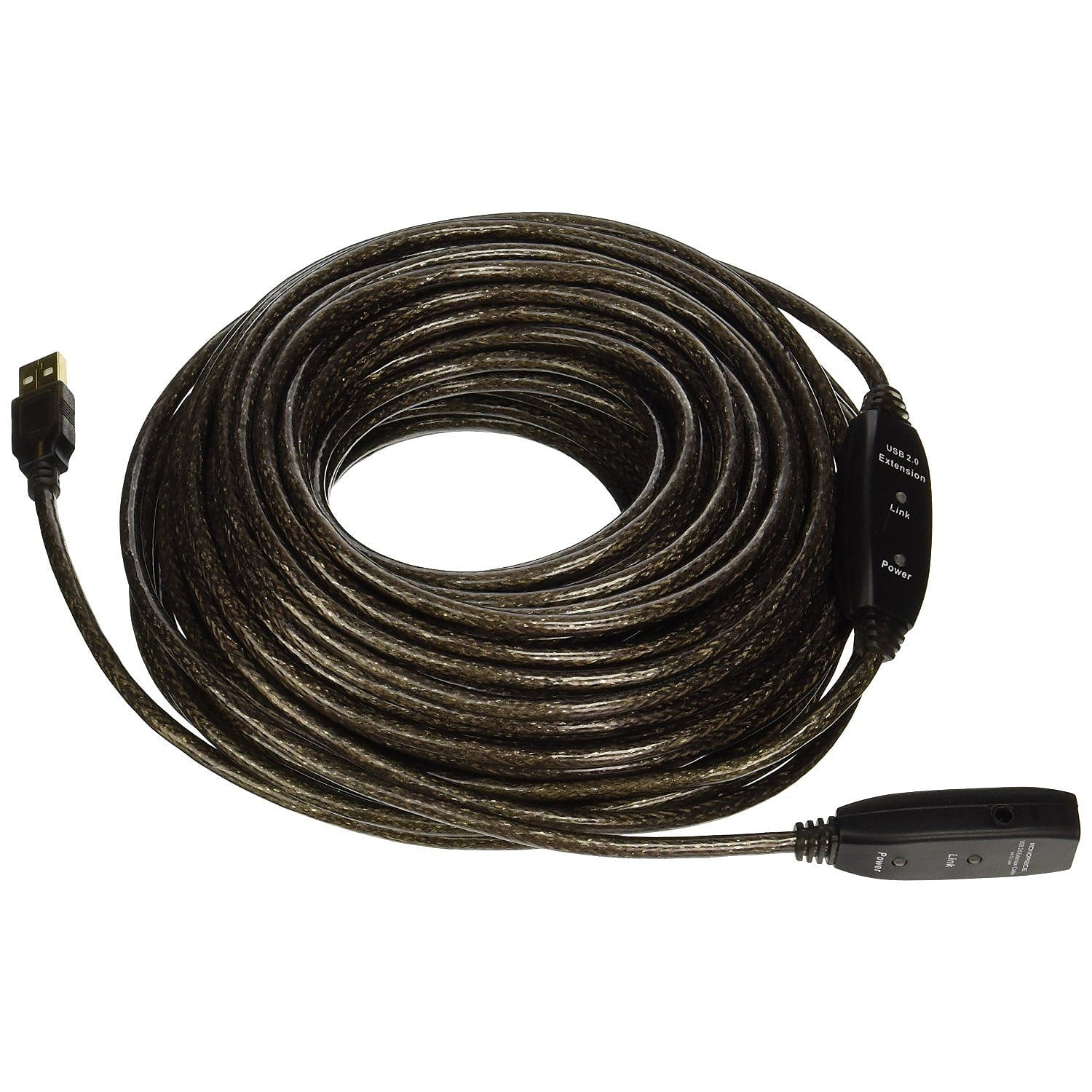 Monoprice 82' USB 2.0 A Male to A Female Active Extension/Repeater Cable Black 107644