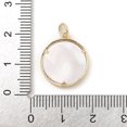 thumbnail image 3 of 5 pc Mother's Day Brass Micro Pave Cubic Zirconia Pendants Flat Round with Word Mom Real 18K Gold Plated 18x16x3mm Hole: 3.2mm, 3 of 3