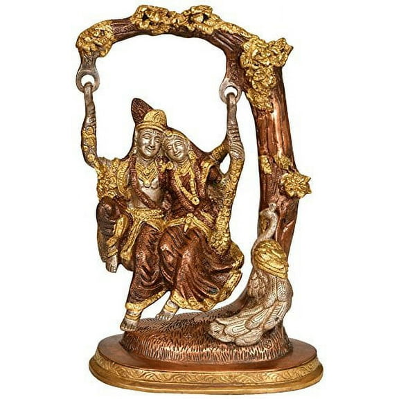 Exotic India Krishna Brass Statue
