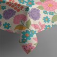 thumbnail image 4 of Pioneer Flower Floral Print Pattern Rectangle Tablecloth 60"x120", Waterproof Polyester Table Cloth, Wipeable Spillproof for Dining Camping Indoor Outdoor, 4 of 6