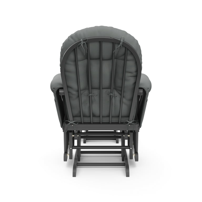 Storkcraft Hoop Nursery Glider and Ottoman Gray with Gray