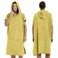 thumbnail image 6 of Virmaxy Womens Cover Ups Wraps Solid Color Terry Bathrobe Beach Surf Swimming Thickened Warm Beach Hooded Cape Yellow One Size, 6 of 9