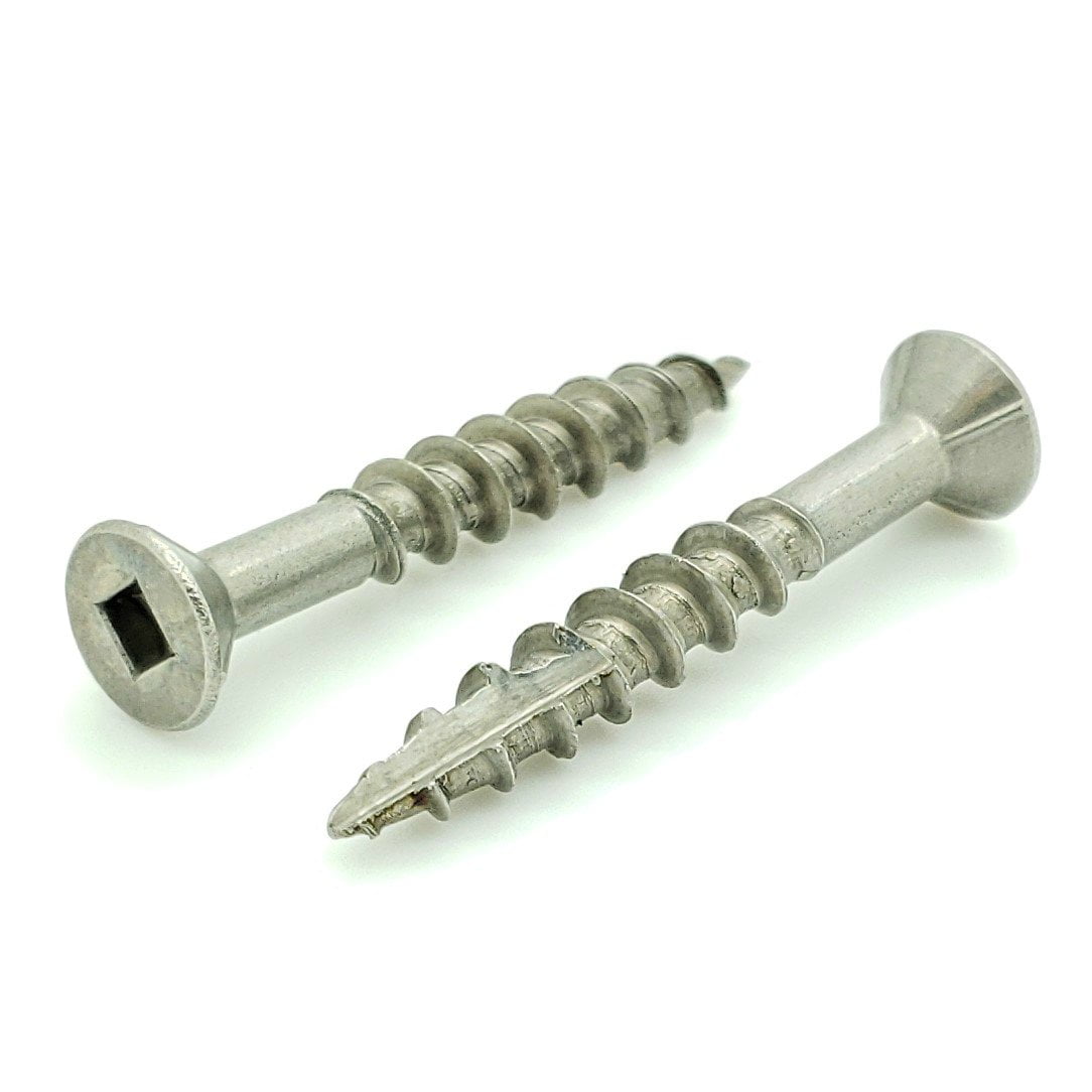 100 Qty 10 x 11/2" Stainless Steel Fence & Deck Screws Square Drive