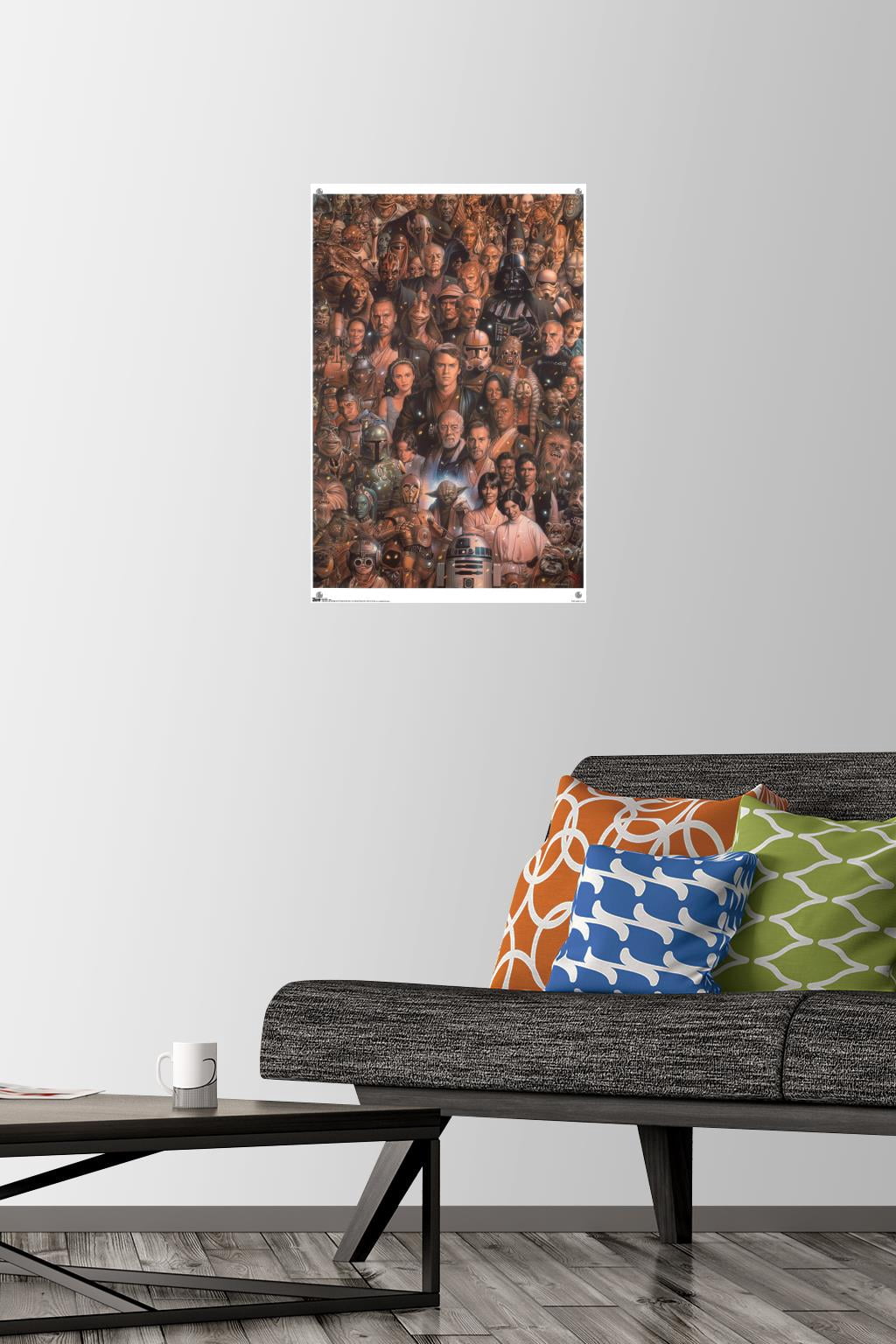 Star Wars: Saga - Character Collage Wall Poster with Push Pins, 14.725" x 22.375"