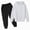 T035-White, variant on Zuwimk Toddler Boy Girls Sweat Suit Set - 2 Piece Soft Fleece Long Sleeve Pullover Hoodies and Athletic Jogger Sweatpants Outfits(T035-Black)