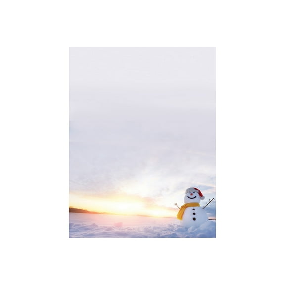 Great Papers! Snowman Sunset Holiday Letterhead 8.5" x 11" 80 sheets (2018011)