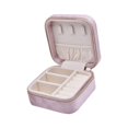 thumbnail image 3 of Caja de Almacenamiento de Joyas Cremallera Pequeña de Dos Capas con Pantalla Caja de Joyería Cuadrada Regalo de Terciopelo para Reloj Collares , Gloria  joyero, 3 of 9