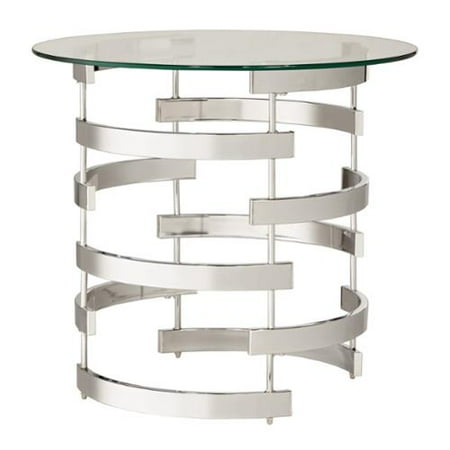 Inspire Q Nova Round Glass Top Vortex Iron Base Accent Table By Bold Inspire Q Nova Round Glass Top Vortex Iron Base Accent Table By Bold Com
