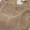 thumbnail image 2 of Bolso Hombro Tejido para Mujer Mano Ganchillo Gran Capacidad Ahuecado (caqui), 2 of 7