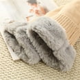 thumbnail image 3 of Fuzzy Socks for Women No Show Fall Fashion Must Haves Foot Warmer Ankle Cozy Winter Socks Grey, 3 of 4