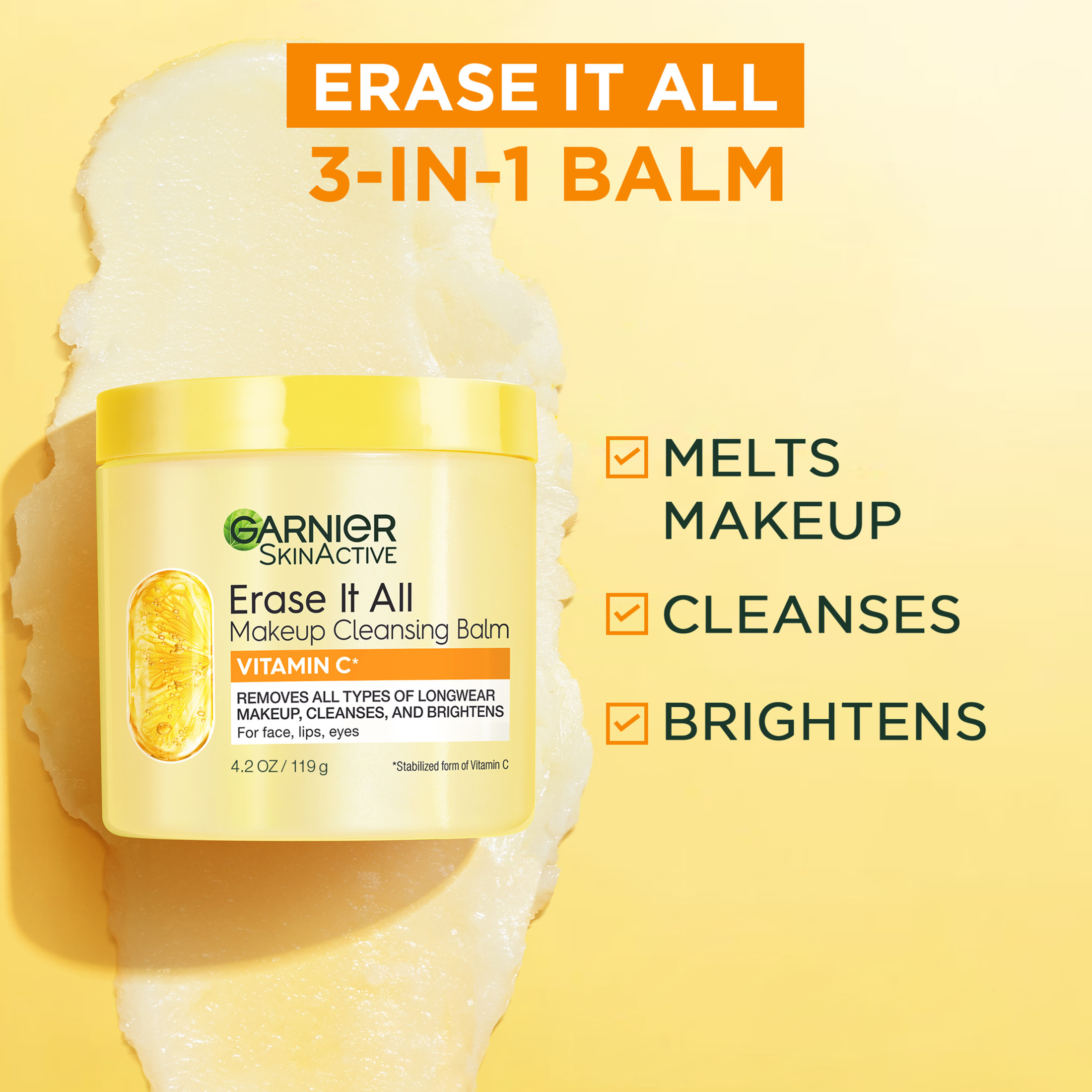 Garnier SkinActive Erase It All Makeup Cleansing Balm, 4.2 oz photo 3