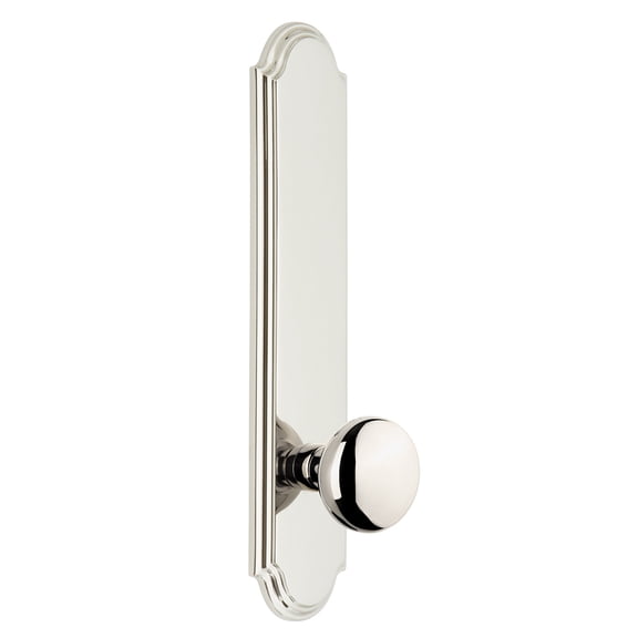 Grandeur 803971 Arc Solid Brass Tall Plate Rose Single Dummy Door Knob - Nickel