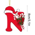 thumbnail image 4 of Sulaicai 26 Letter Ornaments Christmas Tree Decoration -2D Acrylic Christmas Letter Christmas Tree Hanging Pendant Xmas Alphabet Letters for Christmas Tree Craft Christmas Ornaments (N), 4 of 7