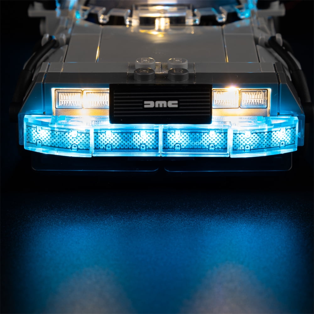 QC Ltbrick Led Light Kit Lighting Set Compatible With The Lego Speed Champions Time Machine from Back to the Future 77256 Building Toy for Kids Building Blocks Without Lego Set