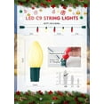 thumbnail image 5 of Vintage C9 LED Christmas Lights Outdoor, 50 Feet C9 String Lights with 50 Shatterproof Matte Bulbs, Connectable Waterproof Lights for Holiday Party Roofline Backyard Garden Patio, R & Warm White, 5 of 7