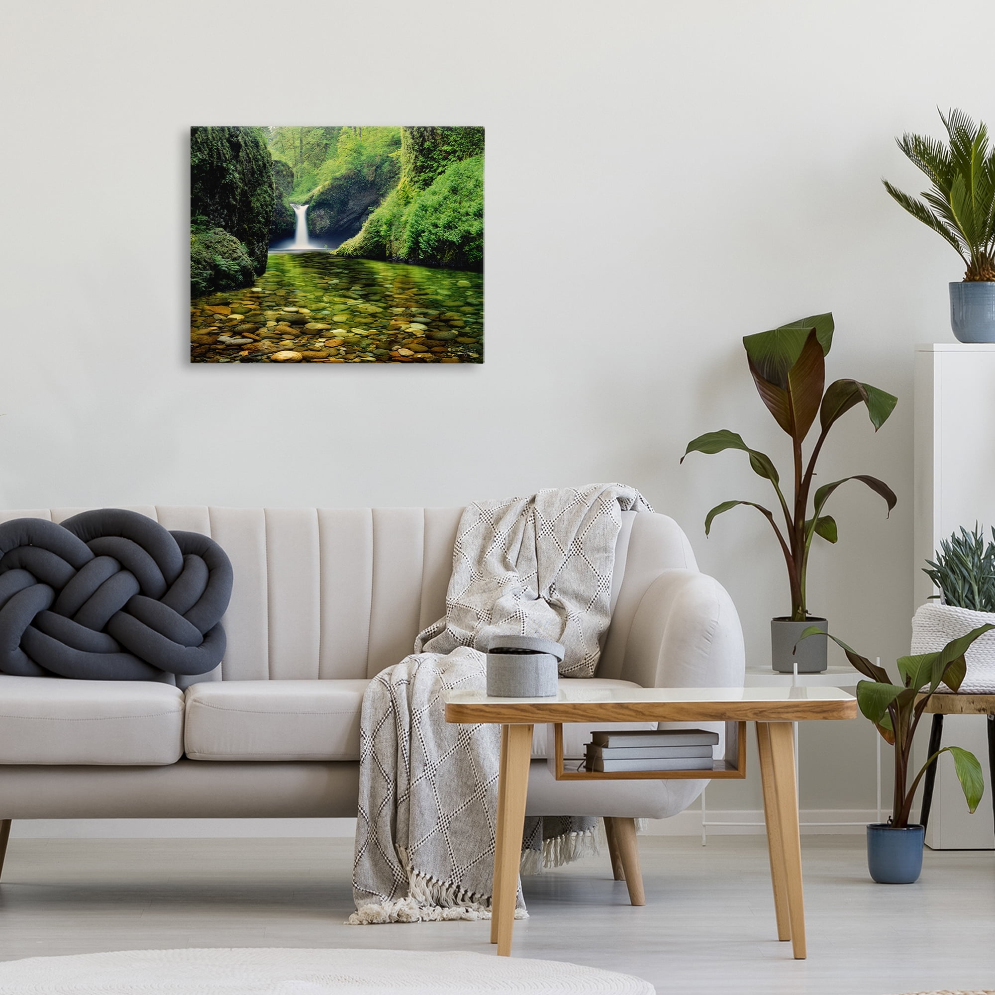 Stupell Industries Punchbowl Falls in Emerald Forest Canvas Wall Art, design by Dennis Frates