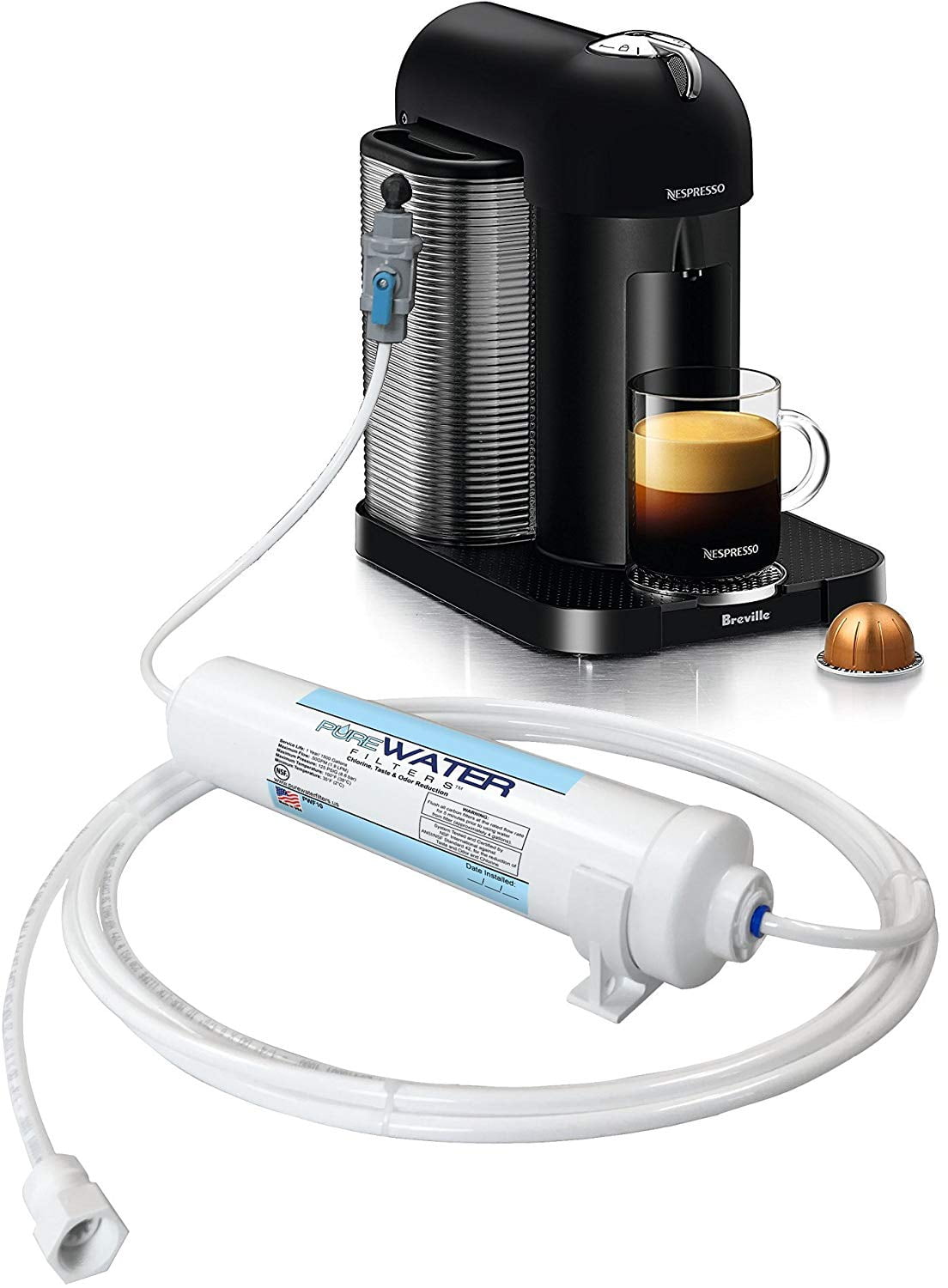 Inline Water Filter Kit for Nespresso Coffee Brewers 