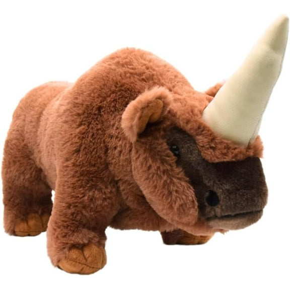 Realistic Elasmotherium Stuffed Animal Plush Toy, Lifelike Animal Plushies, Simulation Siberian Unicorn Doll