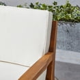 thumbnail image 6 of Beige Grenada Club Chairs - Set of 2 Outdoor Acacia Wood Patio Chairs with Water-Resistant Cushions (Sunbrella Option Available), 6 of 7